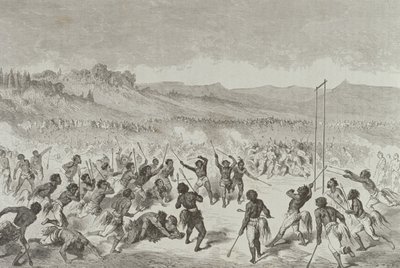 Choctaw Indians Playing a Ball Game in the 1850s, from 